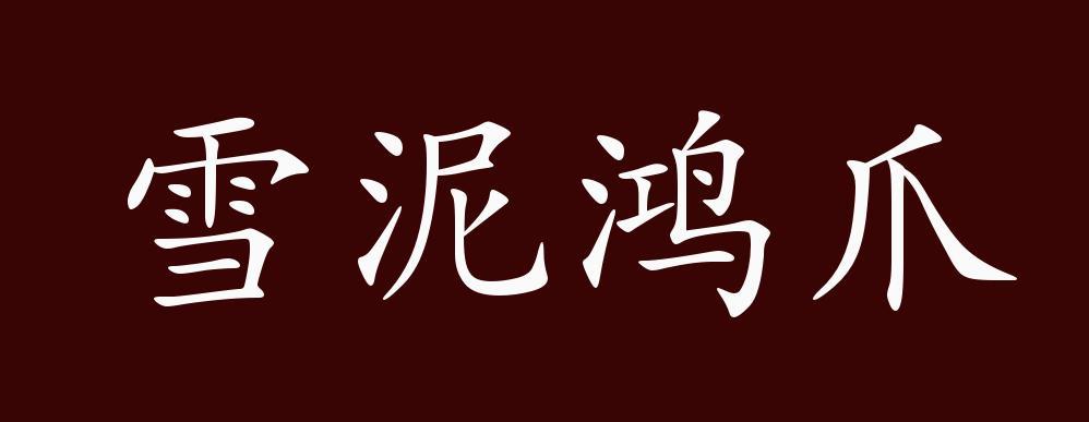 成语雪泥鸿爪是形容啥？看完这篇文章你就懂了！