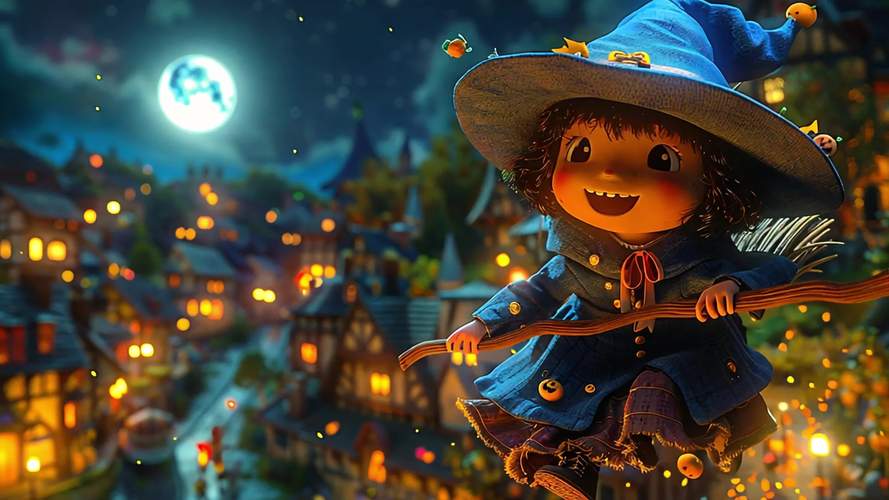 可爱的女巫1:躲避恶魔,引导水滴,趣味解谜挑战